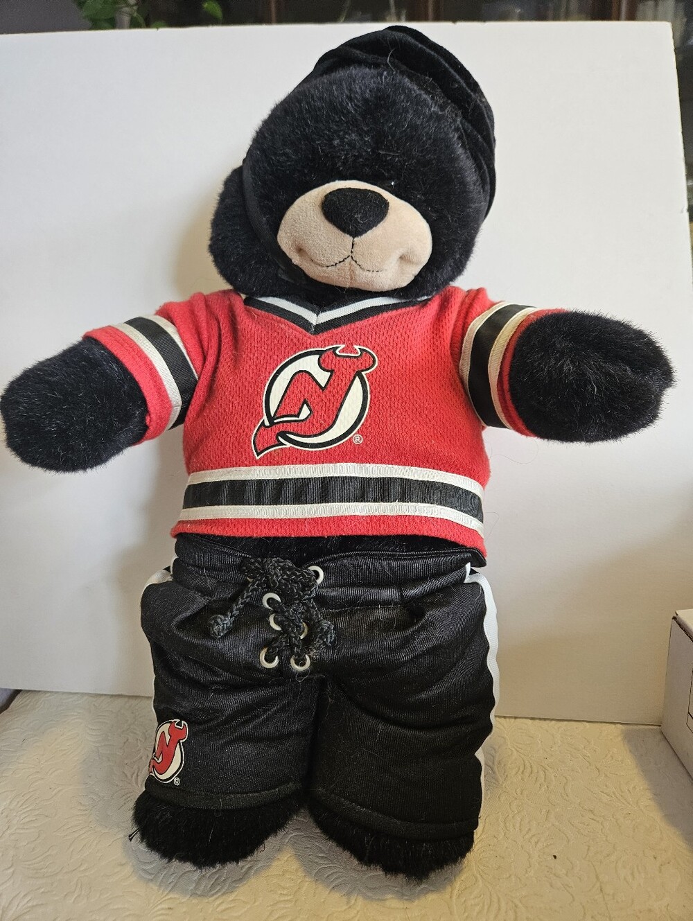 New Jersey Devils Build-A-Bear Black Teddy Bear Plush Toy